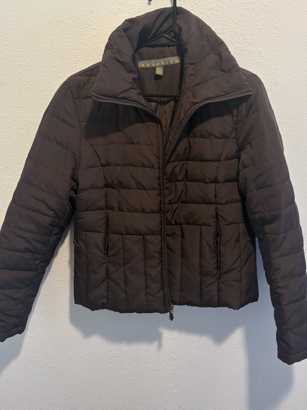 Kenneth Cole Reaction Women's Dark Brown Quilted Puffer Jacket